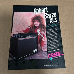 Robert Sarzo of Hurricane - Crate Amps - Print Advertisement